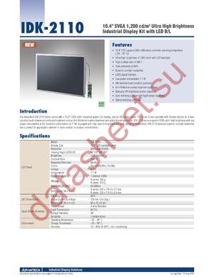 IDK-2110 datasheet  