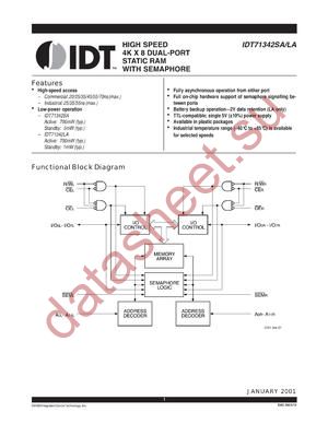 IDT71342SA70JI datasheet  