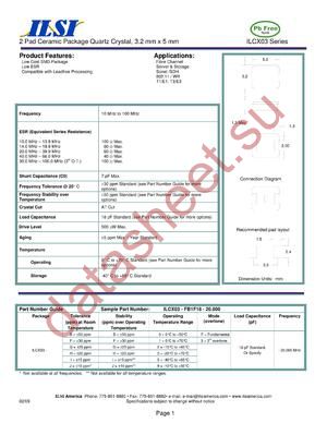 ILCX03-BF5F18-20.000 datasheet  