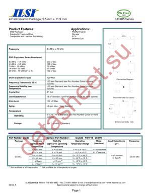 ILCX05-BF5F18-20.000 datasheet  