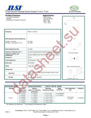 ILCX10-BF5F18-20.000 datasheet  