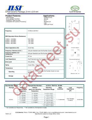 ILCX18-BF5F18-20.000 datasheet  