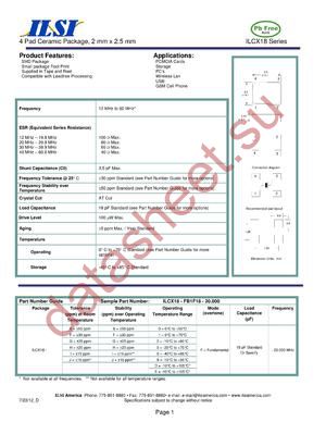 ILCX18-IB5F18-20.000 datasheet  