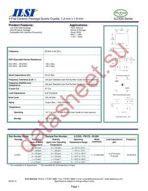 ILCX20-BF2F18-20.000 datasheet  