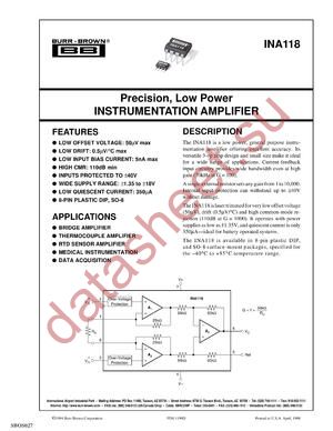 INA118U2K5 datasheet  