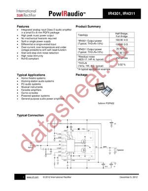 IR4311 datasheet  