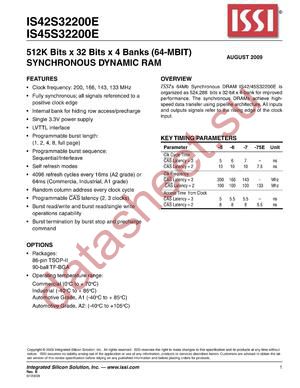 IS45S32200E-7BA1 datasheet  