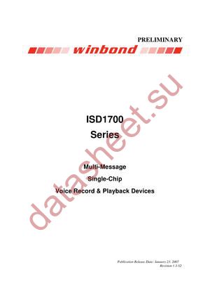 ISD17180SYIR01 datasheet  