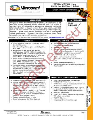 JAN1N4371ATR datasheet  