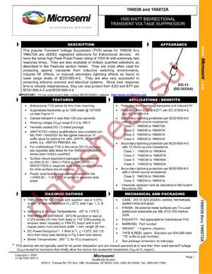 JANTX1N6038 datasheet  