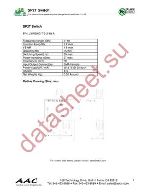 JXWBKG-T-2-2-18-A datasheet  