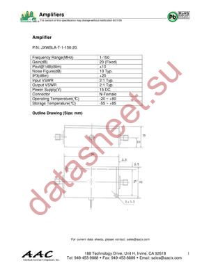 JXWBLA-T-1-150-20 datasheet  
