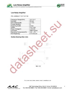 JXWBLA-T-10.7-12.7-20 datasheet  