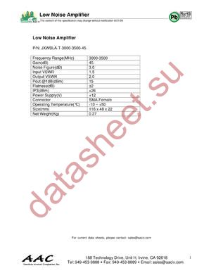 JXWBLA-T-3000-3500-45 datasheet  