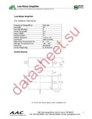 JXWBLA-T-350-450-30 datasheet  