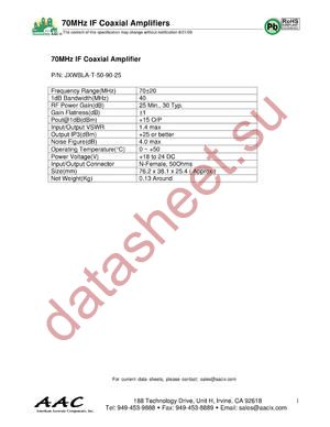 JXWBLA-T-50-90-25 datasheet  