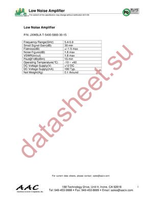 JXWBLA-T-5400-5900-30-15 datasheet  