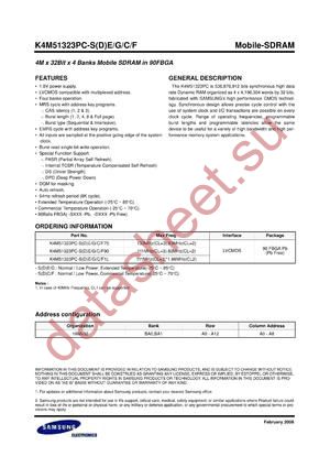 K4M51323PC-SG75 datasheet  