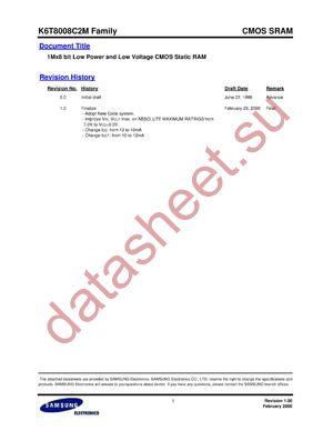 K6T8008C2M-TB70 datasheet  