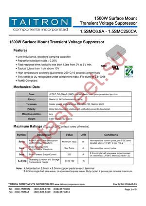 15SMC100A datasheet  