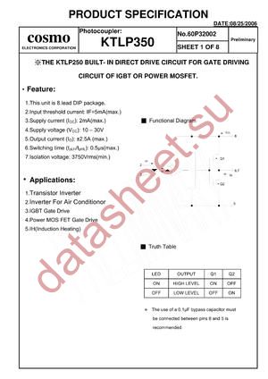 KTLP350 datasheet  