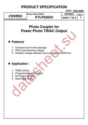 KTLP3503H datasheet  