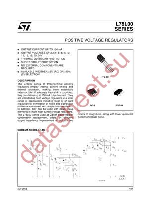 L78L33ABZAPTR datasheet  