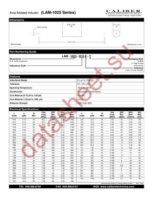 LAM-1025-R68K-B datasheet  