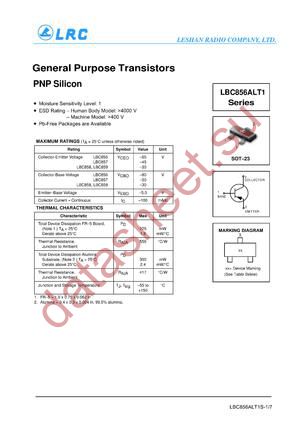 LBC858ALT1G datasheet  