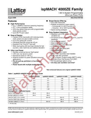 LC4032ZE5MN64CES datasheet  