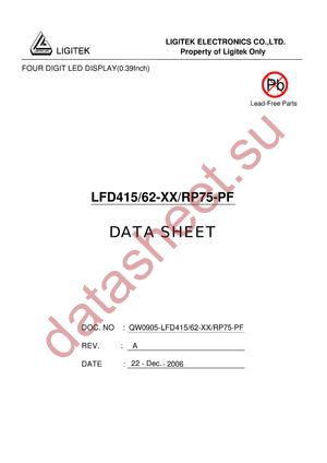 LFD415-62-XX-RP75-PF datasheet  