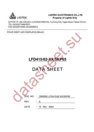 LFD415-62-XX-SKP65 datasheet  