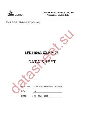 LFD415-63-XX-KP126 datasheet  
