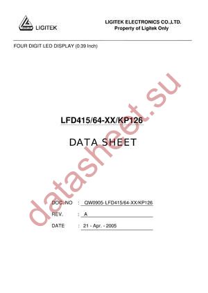 LFD415-64-XX-KP126 datasheet  