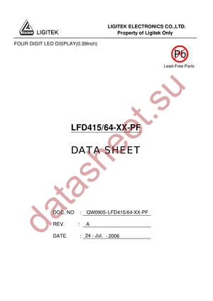 LFD415-64-XX-PF datasheet  