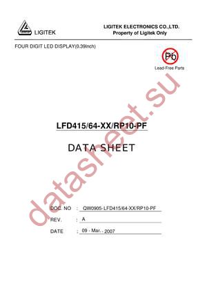 LFD415-64-XX-RP10-PF datasheet  