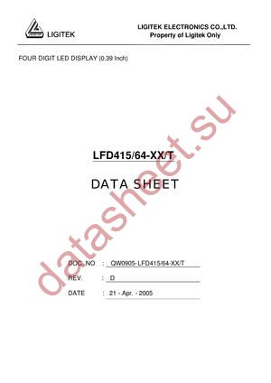 LFD415-64-XX-T datasheet  