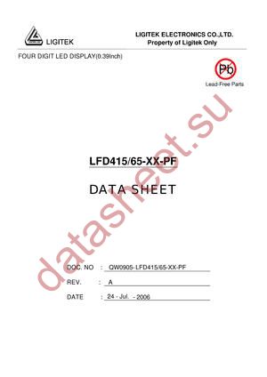 LFD415-65-XX-PF datasheet  