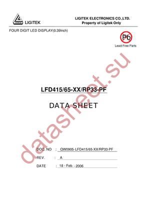 LFD415-65-XX-RP33-PF datasheet  