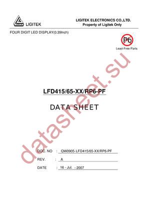 LFD415-65-XX-RP6-PF datasheet  