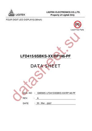 LFD415-6SBKS-XX-RP146-PF datasheet  