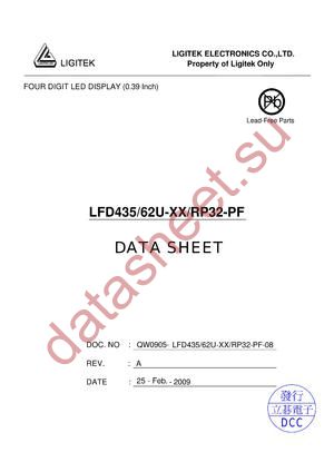 LFD435-62U-XX-RP32-PF datasheet  