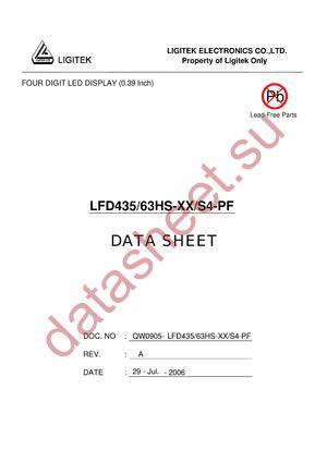 LFD435-63HS-XX-S4-PF datasheet  