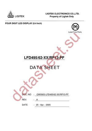 LFD495-62-XX-RP13-PF datasheet  