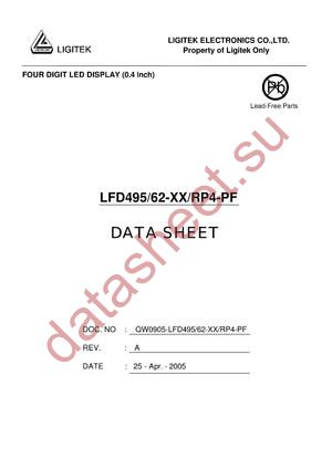 LFD495-62-XX-RP4-PF datasheet  
