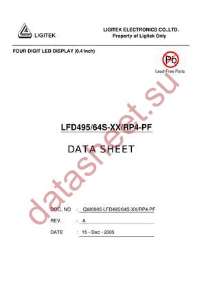 LFD495-64S-XX-RP4-PF datasheet  