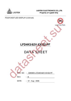 LFD4K5-62V-XX-S2-PF datasheet  