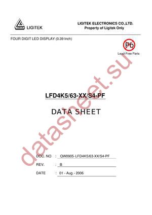 LFD4K5-63-XX-S4-PF datasheet  