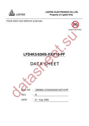 LFD4K5-63HS-XX-F10-PF datasheet  