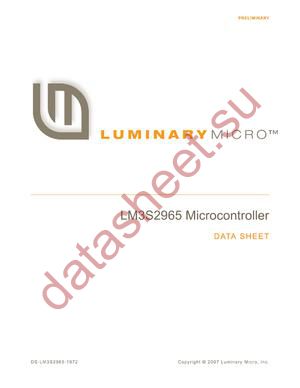 LM3S2965-IQN20-B0 datasheet  